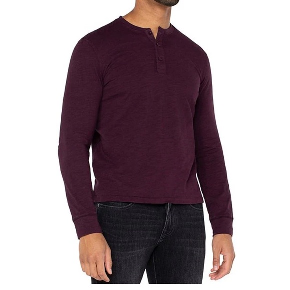 NWT Liverpool Los Angeles Slub Henley T Shirt - Picture 1 of 6